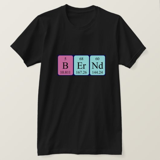 Shirt für den periodischen Tabellennamen (Design vorne)