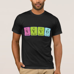 Shirt für den periodischen Tabellennamen
