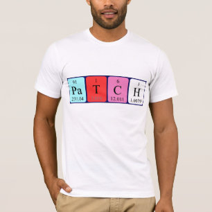 Shirt für den periodischen Tabellennamen