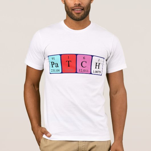 Shirt für den periodischen Tabellennamen (Vorderseite)
