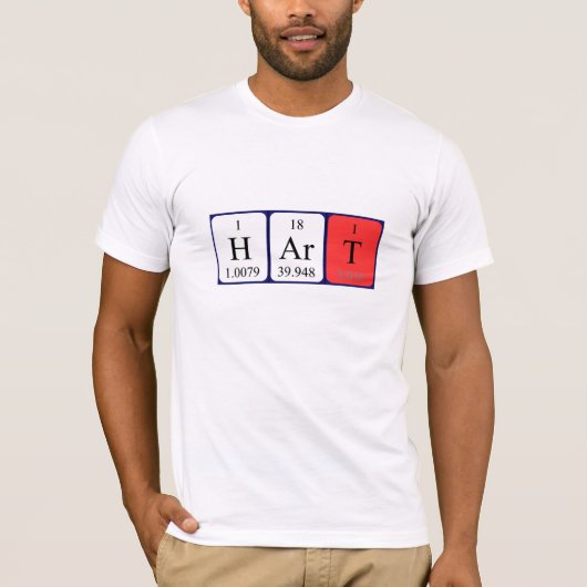 Shirt für den periodischen Tabellennamen (Vorderseite)