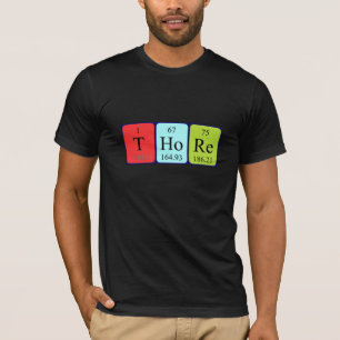 Shirt für den periodischen Tabellennamen