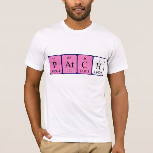 Shirt für den periodischen Tabellennamen