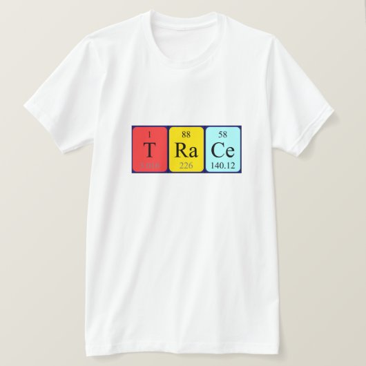 Shirt für den periodischen Tabellennamen (Design vorne)