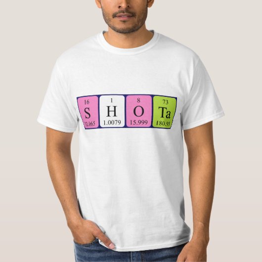 Shirt für den periodischen Tabellennamen (Vorderseite)