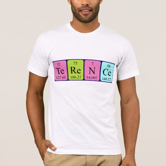 Shirt für den periodischen Tabellennamen (Vorderseite)