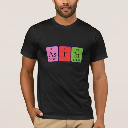Shirt für den periodischen Tabellennamen Astin (Vorderseite)