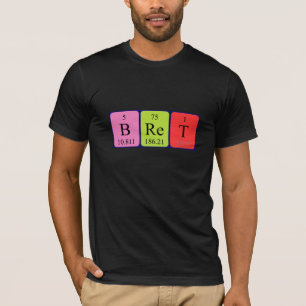 Shirt für den periodischen Tabellennamen Bret