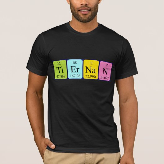 Shirt für den periodischen Tabellennamen in Tierna (Vorderseite)