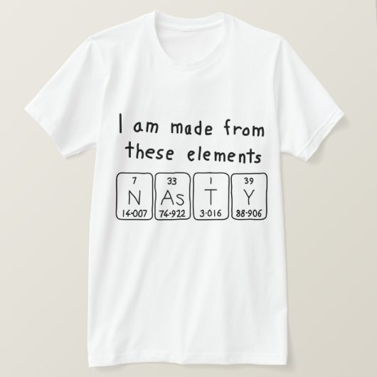 Shirt für die eklige periodische Tabellenbezeichnu (Design vorne)