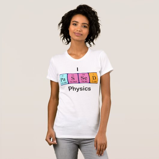 Shirt für die periodisch übergebene Physik (Vorne ganz)