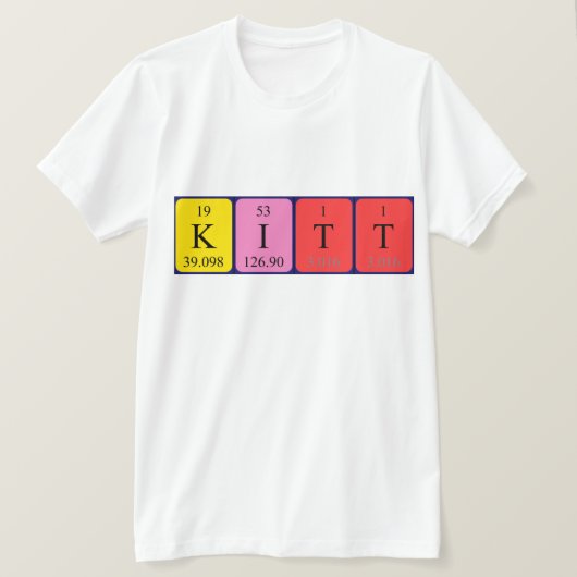 Shirt für die periodische Tabelle (Design vorne)