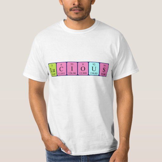 Shirt für die periodische Tabelle (Vorderseite)