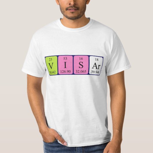 Shirt für die periodische Tabellenbezeichnung (Vorderseite)