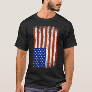 Shirt für die vertikale Flagge von Schwarz (Distre