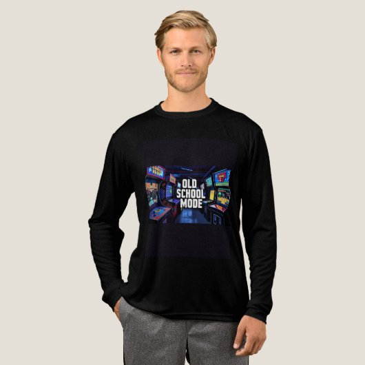 Shirt für Erwachsene mit langem Schlaf - "Old Scho (Volle Vorderseite)