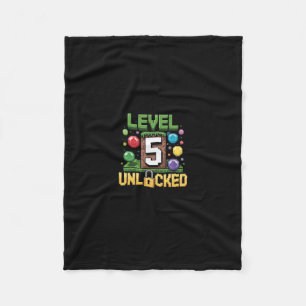 Shirt für Geburtstagskinder Stufe 5 Entsperrt 5 Fleecedecke