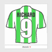 Shirt für Grün und Weiß Aufkleber (Blatt)