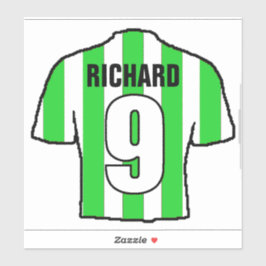 Shirt für Grün und Weiß Aufkleber