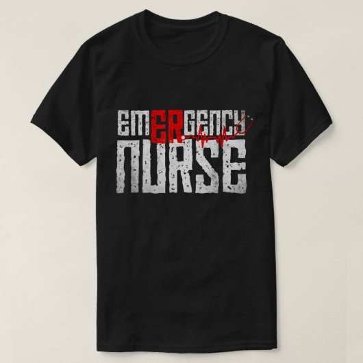 Shirt für Krankenpflege im Notfall, Registered Nur (Design vorne)