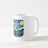 Shirt für künstlerische Libelle Van Gogh Starry Ni Kaffeetasse (VorderseiteRechts)