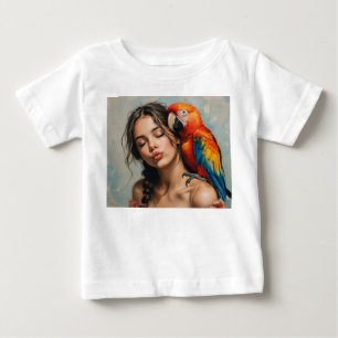 Shirt für Mädchen und Papagei
