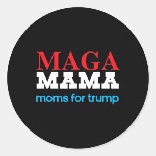 Shirt für Mamas für Trump Patriotic 2020 Runder Aufkleber
