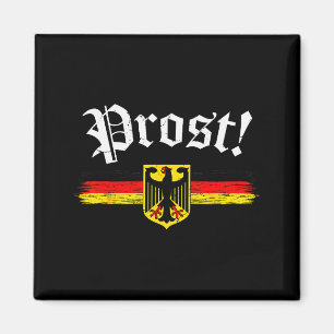 Shirt für Männer Frauen Deutsche Flagge Prost Vint Magnet