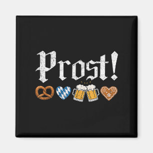 Shirt für Männer Frauen Deutsche Flagge Prost Vint Magnet
