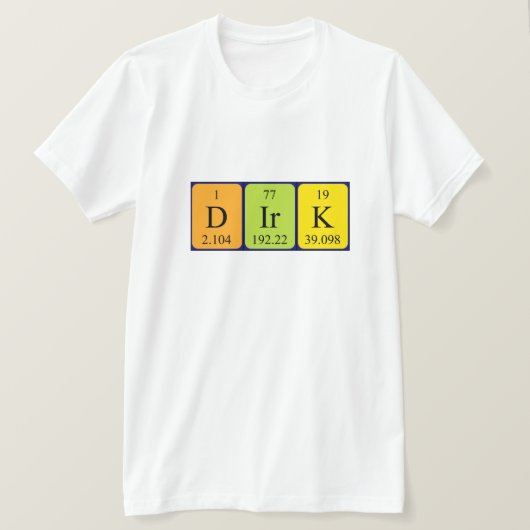 Shirt für periodische Tabellen (Design vorne)