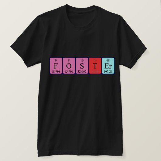 Shirt für periodische Tabellen (Design vorne)