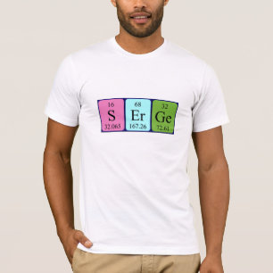 Shirt für periodische Tabellennamen