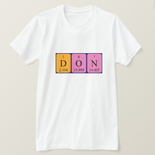 Shirt für periodische Tabellennamen