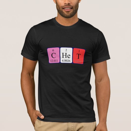 Shirt für periodische Tabellennamen (Vorderseite)