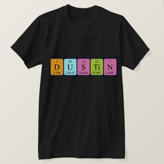 Shirt für periodische Tabellennamen (Design vorne)