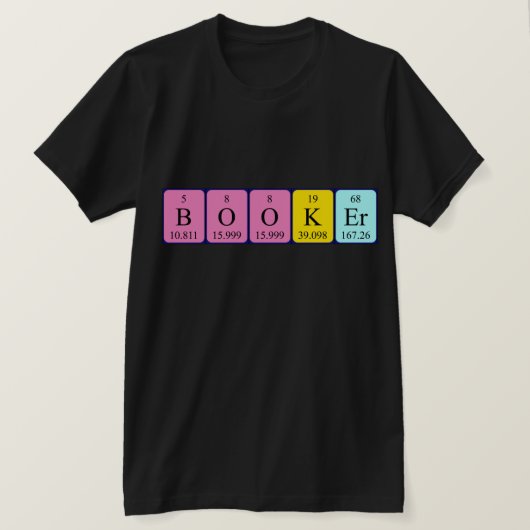 Shirt für periodische Tabellennamen (Design vorne)