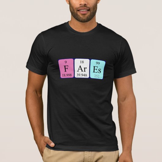 Shirt für periodische Tabellennamen (Vorderseite)