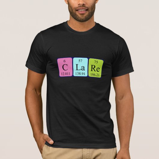 Shirt für periodische Tabellennamen (Vorderseite)