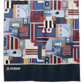Shirt für personalisierte Eishockey-Spieler Duschvorhang (Vorderseite)
