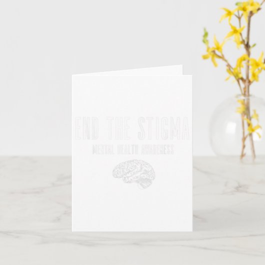 Shirt für psychische Gesundheit - Grünes Ende der  Karte (Gelbe Blume)