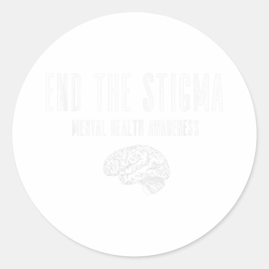 Shirt für psychische Gesundheit - Grünes Ende der Runder Aufkleber (Vorderseite)