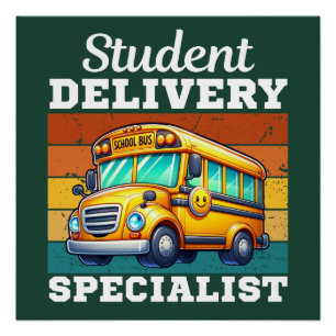 Shirt für Schulbusfahrer Funny School Redewendun Poster