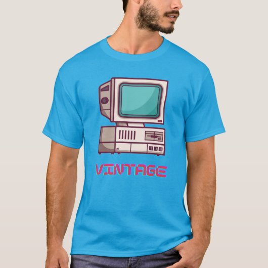 Shirt für Vintage Computerspieler (Vorderseite)