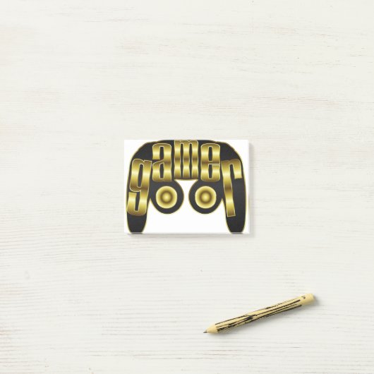 shirt-GAMER-02a Post-it Klebezettel (Auf Schreibtisch)