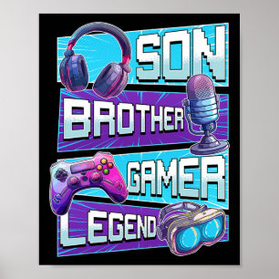 Shirt Gaming Shirt Video Game Shirts für Jungen Te Poster