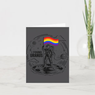 Shirt Gefunden Uranus Regenbogen Spaceman Astronau Karte