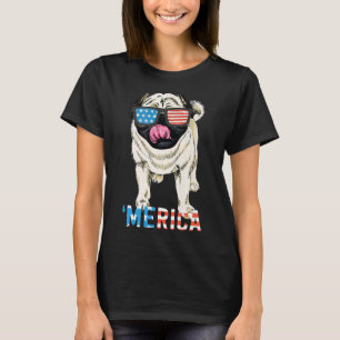 Shirt Geschenke Männer Frauen Kinder Merica Mops U