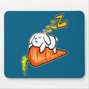 Shirt Hase Schlafende Karotte Ostern Mousepad