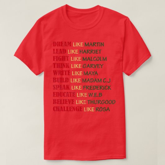 Shirt im Monat Schwarze Geschichte (Design vorne)
