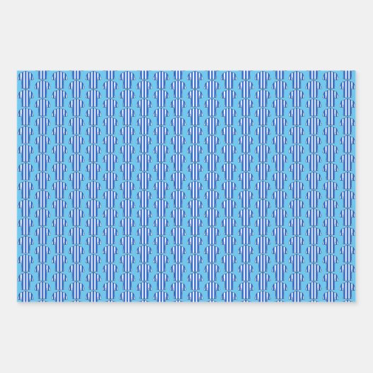 Shirt in Blue Stripes Geschenkpapier Set (Vorderseite 3)